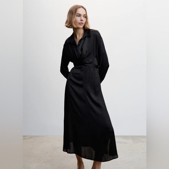 MANGO wrap shirt dress - Picture 4 of 5